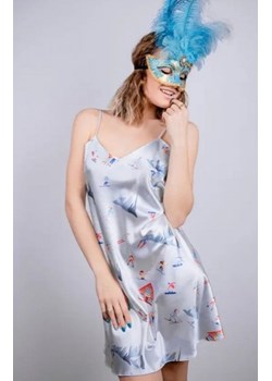 Wzorzysta koszulka nocna satynowa DK-HK/D15 ze sklepu intimiti.pl w kategorii Koszule nocne - zdjęcie 187895139