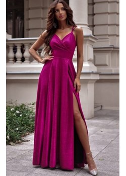 Duet Tifani długa sukienka z połyskiem lux amarantowa ze sklepu intimiti.pl w kategorii Sukienki - zdjęcie 187895186