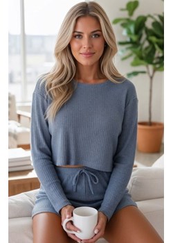 Piżama damska z crop topem i szortami ze sklepu intimiti.pl w kategorii Piżamy damskie - zdjęcie 187895238