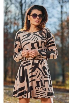 Awama rozkloszowana sukienka w print A472 ze sklepu intimiti.pl w kategorii Sukienki - zdjęcie 187895295