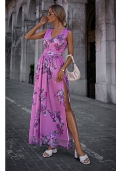 Moe sukienka maxi szyfonowa z wysokim rozcięciem M781/3 ze sklepu intimiti.pl w kategorii Sukienki - zdjęcie 187895298