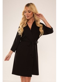 De Lafense Visa 871 szlafrok damski czarny ze sklepu intimiti.pl w kategorii Szlafroki damskie - zdjęcie 187895375