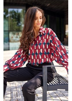 Elegancka koszula z kołnierzykiem print 0147/L82 ze sklepu intimiti.pl w kategorii Koszule damskie - zdjęcie 187895395