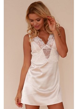 *Kalimo Merida satynowa koszulka nocna ecru ze sklepu intimiti.pl w kategorii Koszule nocne - zdjęcie 187895408