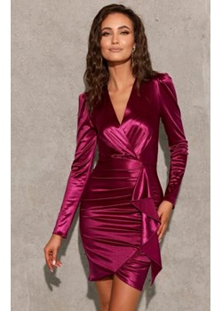 Roco satynowa mini sukienka z falbaną ze sklepu intimiti.pl w kategorii Sukienki - zdjęcie 187895506