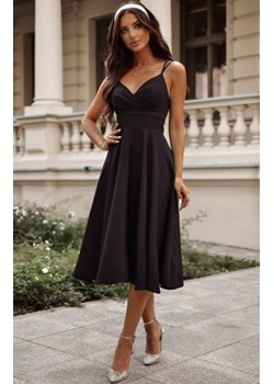 Duet Tifani rozkloszowana sukienka midi czarna ze sklepu intimiti.pl w kategorii Sukienki - zdjęcie 187895535