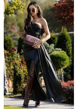 Elizabeth Loren długa satynowa sukienka czarna ze sklepu intimiti.pl w kategorii Sukienki - zdjęcie 187895549