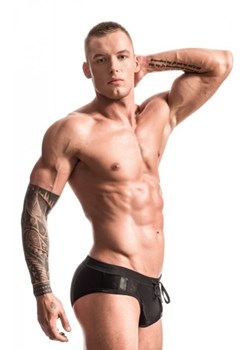 Alpha Male Kąpielówki Aero Black (kieszonka Push-up) ze sklepu intimiti.pl w kategorii Majtki męskie - zdjęcie 187895606