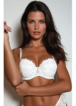 Nuptiale koronkowy biały biustonosz push-up ze sklepu intimiti.pl w kategorii Biustonosze - zdjęcie 187895639
