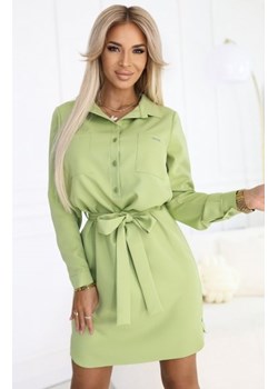 Numoco 284-3 CAMILLE koszulowa sukienka z kieszeniami i wiązaniem ze sklepu intimiti.pl w kategorii Sukienki - zdjęcie 187895827