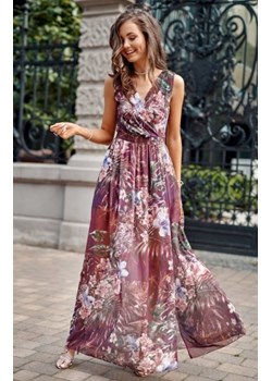 Szyfonowa długa sukienka letnia kolorowa 0209 R75 ze sklepu intimiti.pl w kategorii Sukienki - zdjęcie 187895965