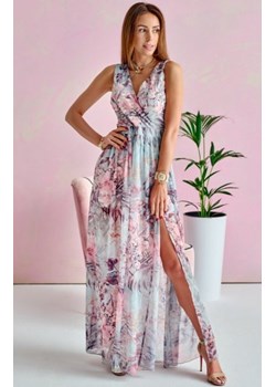 Szyfonowa długa sukienka letnia kolorowa 0209 U63 ze sklepu intimiti.pl w kategorii Sukienki - zdjęcie 187896008