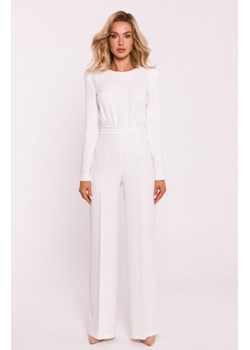 Moe kombinezon ze zdobieniem w pasie ecru M811 ze sklepu intimiti.pl w kategorii Kombinezony damskie - zdjęcie 187896045