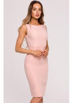 Elegancka ołówkowa sukienka pudrowa M667 ze sklepu intimiti.pl w kategorii Sukienki - zdjęcie 187896278