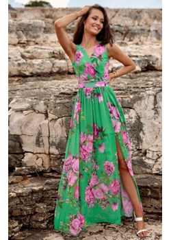 Elegancka długa sukienka w kwiaty 361/03D ze sklepu intimiti.pl w kategorii Sukienki - zdjęcie 187896409