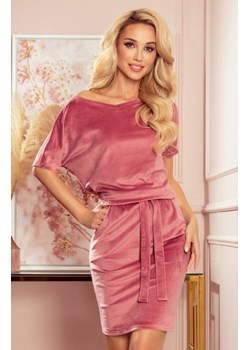 Numoco 249-4 CASSIE welurowa sukienka z krótkim rękawkiem ze sklepu intimiti.pl w kategorii Sukienki - zdjęcie 187896587