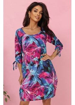 Numoco 323-2 wygodna sukienka oversize z wiązaniem na rękawkach ze sklepu intimiti.pl w kategorii Sukienki - zdjęcie 187896599