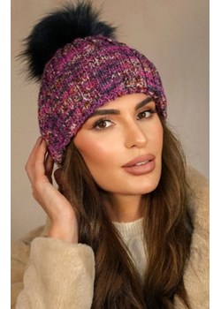 Zimowa czapka damska Pavone fuksja ze sklepu intimiti.pl w kategorii Czapki zimowe damskie - zdjęcie 187896747