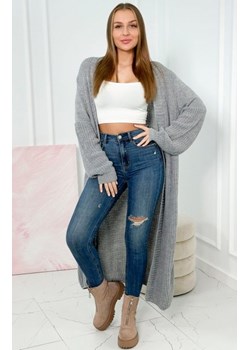 Sweter długi kardigan ciemny szary ze sklepu intimiti.pl w kategorii Swetry damskie - zdjęcie 187896776