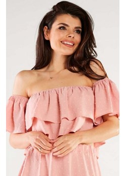 Awama krótki różowy top typu Carmen A424 ze sklepu intimiti.pl w kategorii Bluzki damskie - zdjęcie 187896876