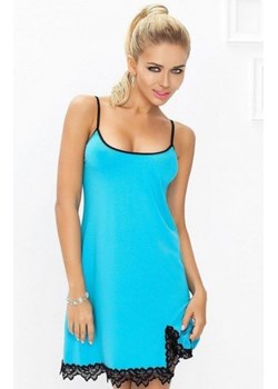 Dkaren Emma wiskozowa koszulka nocna turkusowa ze sklepu intimiti.pl w kategorii Koszule nocne - zdjęcie 187897238