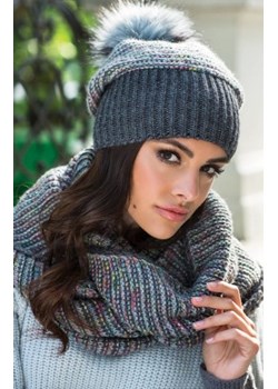 Kamea Tonia grafitowy komin damski ze sklepu intimiti.pl w kategorii Szaliki i chusty damskie - zdjęcie 187897545