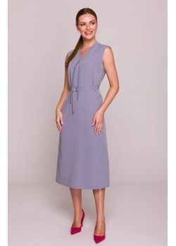 Stylove S410 sukienka z wiązaniem w dekolcie gołębi ze sklepu intimiti.pl w kategorii Sukienki - zdjęcie 187897577