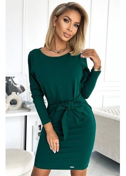 Numoco 394-1 sukienka z długim rękawkiem i wiązaniem w pasie ze sklepu intimiti.pl w kategorii Sukienki - zdjęcie 187897668