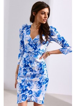 Roco 329 dopasowana mini sukienka w kwiaty E68 ze sklepu intimiti.pl w kategorii Sukienki - zdjęcie 187897769