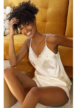 Dkaren Hawa satynowy komplet ecru ze sklepu intimiti.pl w kategorii Piżamy damskie - zdjęcie 187897787