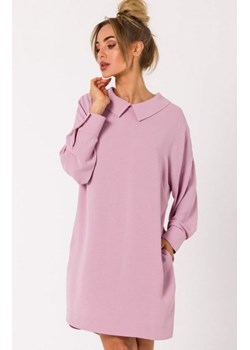 Moe M740 oversizowa sukienka z łańcuszkiem brudno różowa ze sklepu intimiti.pl w kategorii Sukienki - zdjęcie 187897795