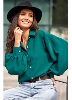 Swobodna koszula damska zielona 0150 ze sklepu intimiti.pl w kategorii Koszule damskie - zdjęcie 187897828