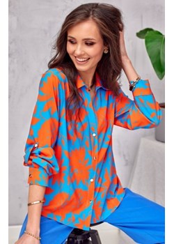 Elegancka koszula w kwiaty 0136/L35 ze sklepu intimiti.pl w kategorii Koszule damskie - zdjęcie 187897895