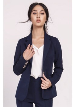 Klasyczny damski żakiet granat ZA118 ze sklepu intimiti.pl w kategorii Marynarki damskie - zdjęcie 187897957