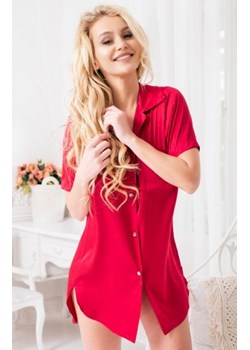 Kalimo Kleba satynowa koszula nocna bordowa ze sklepu intimiti.pl w kategorii Koszule nocne - zdjęcie 187897975