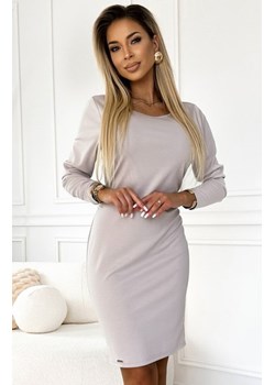 Numoco 209-11 sukienka z długim rękawkiem i szerokim wiązanym paskiem ze sklepu intimiti.pl w kategorii Sukienki - zdjęcie 187898006