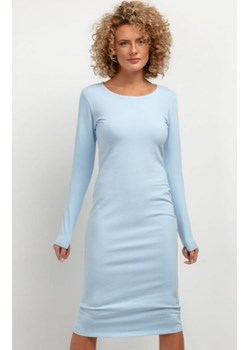 Tessita T377 dresowa sukienka midi błękitna ze sklepu intimiti.pl w kategorii Sukienki - zdjęcie 187898195