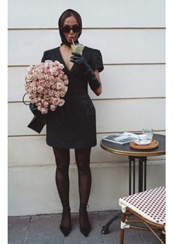 Moe żakardowa mini sukienka czarna M882 ze sklepu intimiti.pl w kategorii Sukienki - zdjęcie 187898235