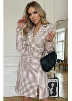 Elegancka sukienka marynarkowa pepitka ze sklepu intimiti.pl w kategorii Sukienki - zdjęcie 187898266