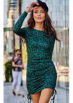Dopasowana mini sukienka print 0375/Z04 ze sklepu intimiti.pl w kategorii Sukienki - zdjęcie 187898286