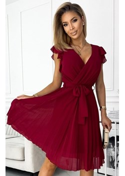 Numoco 374-2 POLINA plisowana sukienka z dekoltem i falbankami ze sklepu intimiti.pl w kategorii Sukienki - zdjęcie 187898298