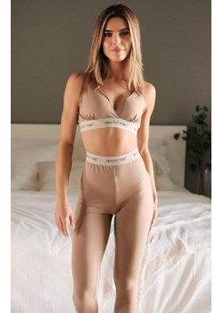 Brązowe legginsy z gumą LEG.4326 ze sklepu intimiti.pl w kategorii Spodnie damskie - zdjęcie 187898308