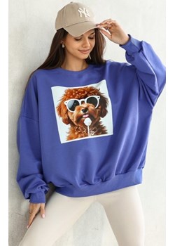 Oversizowa bluza damska z nadrukiem psa Maltipoo ze sklepu intimiti.pl w kategorii Bluzy damskie - zdjęcie 187898366