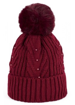 Art of polo Perełkowy Urok czerwona czapka damska ze sklepu intimiti.pl w kategorii Czapki zimowe damskie - zdjęcie 187898378
