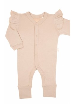 Bawełniany pajac dziewczęcy beżowy ze sklepu intimiti.pl w kategorii Pajacyki - zdjęcie 187898429