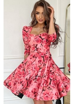 Bicotone 284-12 rozkloszowana sukienka w kwiaty ze sklepu intimiti.pl w kategorii Sukienki - zdjęcie 187898465