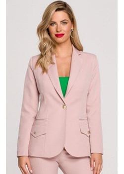 Makover K141 pudrowy żakiet damski ze sklepu intimiti.pl w kategorii Marynarki damskie - zdjęcie 187898707