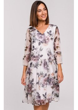 Oversizowa sukienka w kwiaty S214/1 ze sklepu intimiti.pl w kategorii Sukienki - zdjęcie 187898708