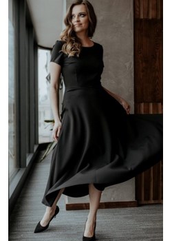 Tessita T372 rozkloszowana sukienka maxi czarna ze sklepu intimiti.pl w kategorii Sukienki - zdjęcie 187898797