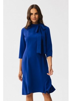 Stylove S346 sukienka z wiązaniem przy szyi chabrowa ze sklepu intimiti.pl w kategorii Sukienki - zdjęcie 187898895